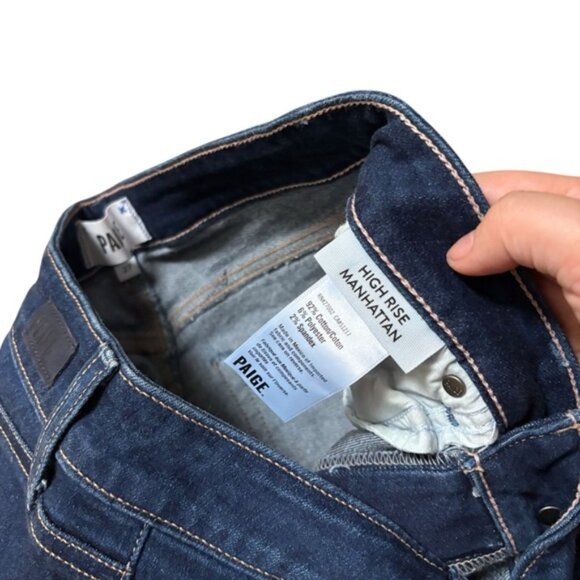 Paige High Rise Manhattan Blue Jeans Size 27 - Picture 4 of 6